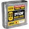 Core Tarps Heavy Duty Tarp, 36 ft L x 0.5 mm H x 24 ft W, 20 Mil, Silver/Black, Polyethylene CT-701-24X36 - alternate 1